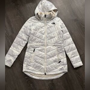The North Face Women's Gray Camo Puffer Jacket
